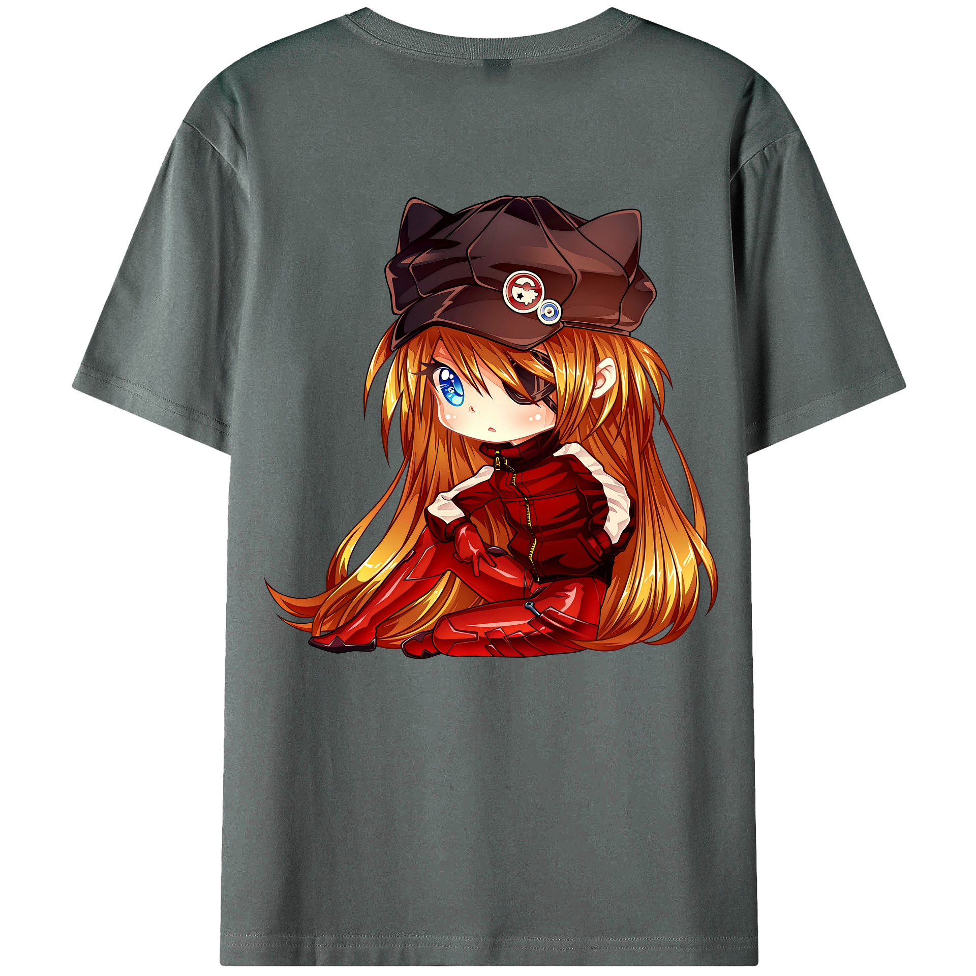 （画像用） EVA 新世紀エヴァンゲリオン 綿100％ メンズ半袖Tシャツ（バックプリント） 通気性